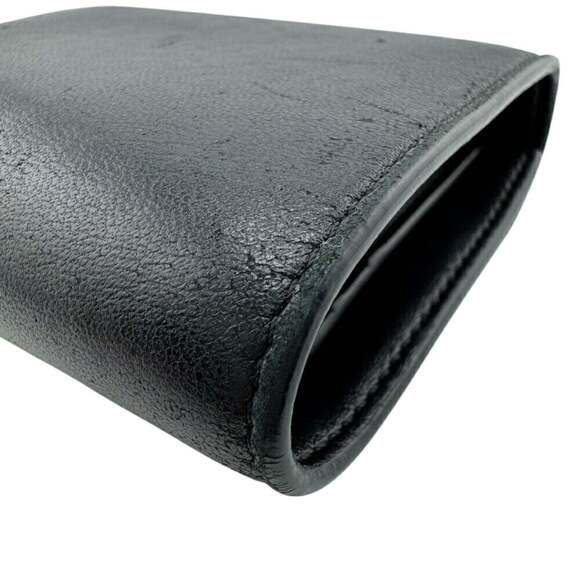 CELINE Triomphe Tri-fold Wallet Black Women's - Picture 6 of 16